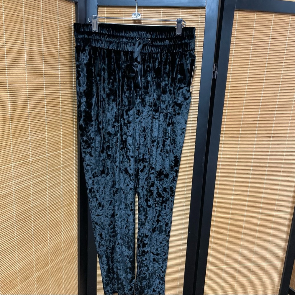 Project Runway velour track pants
